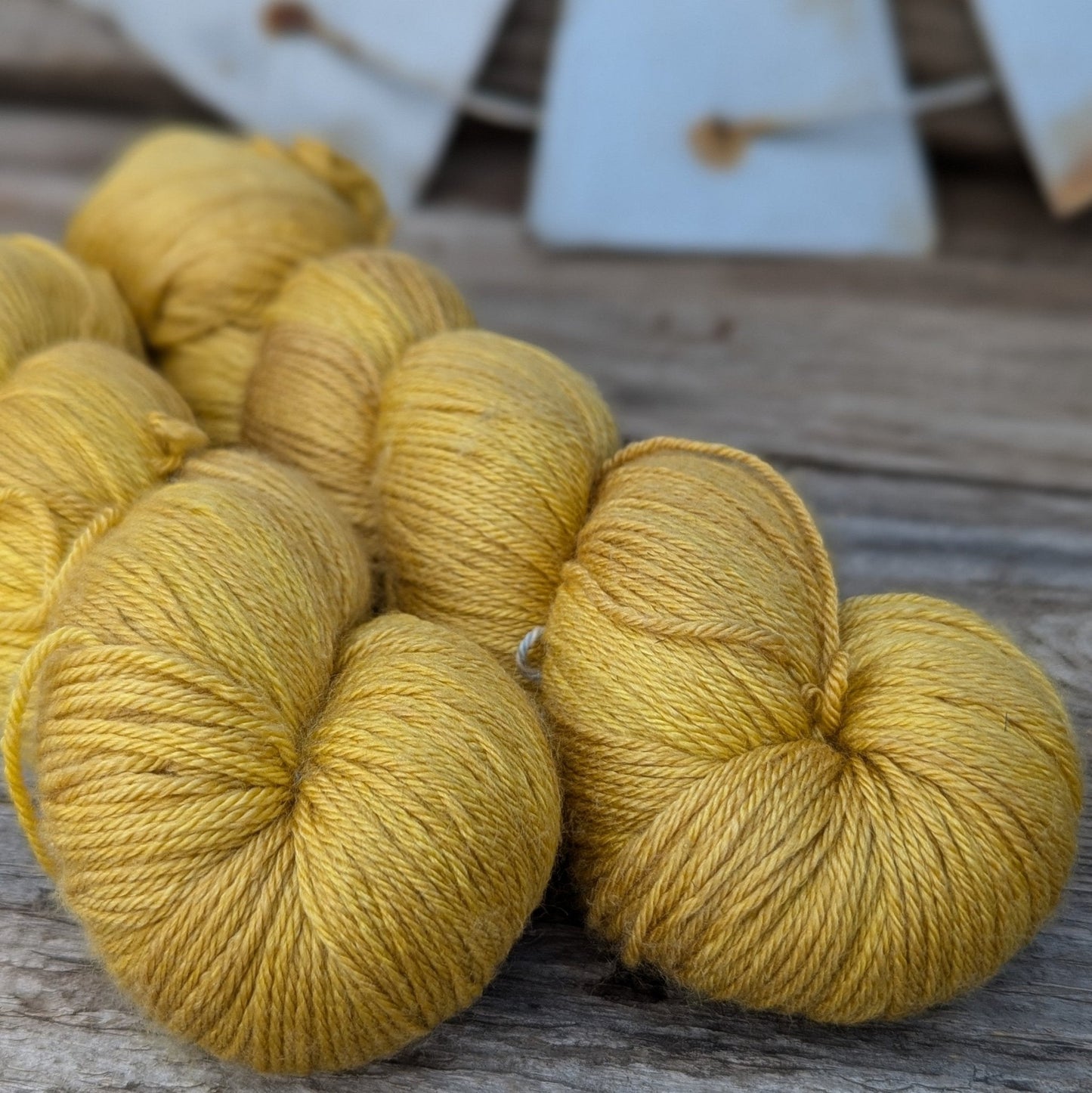 Black Eyed Susan - Merino Silk Fingering Weight Yarn - BlueSavannah
