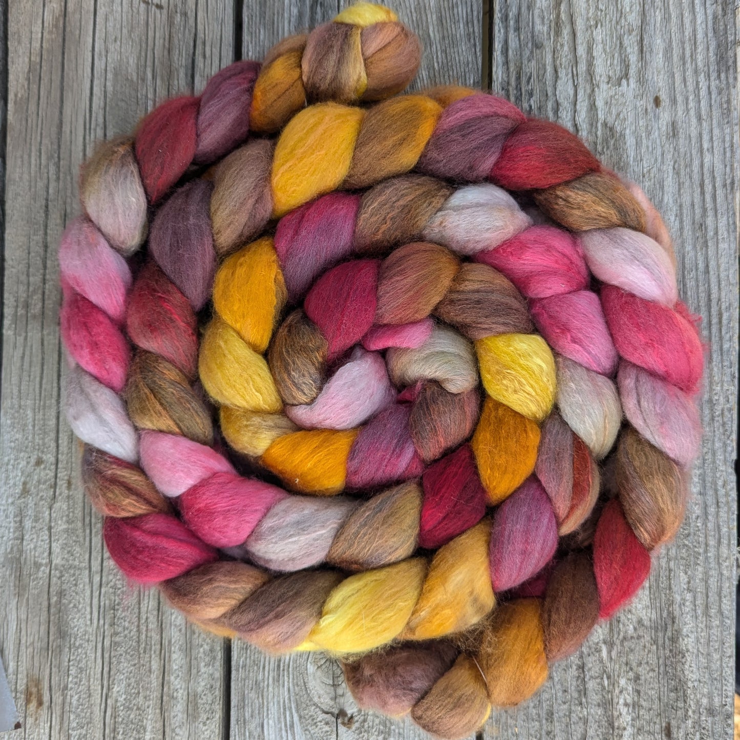 Fall, Leaves - 70/30 Haunui Mulberry Combed Top