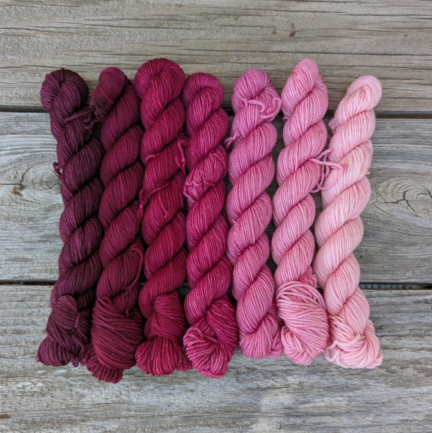 Nankings at Sunset - Merino Cashmere Nylon Fingering Weight Gradient Set