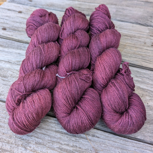 Limited Edition (Wine) - Merino Silk Fingering Weight Yarn