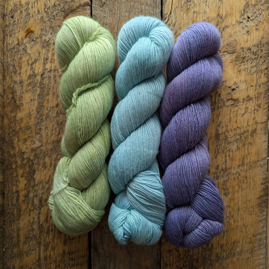 Chevril/Shiver/Violets - NSW Single Ply Merino