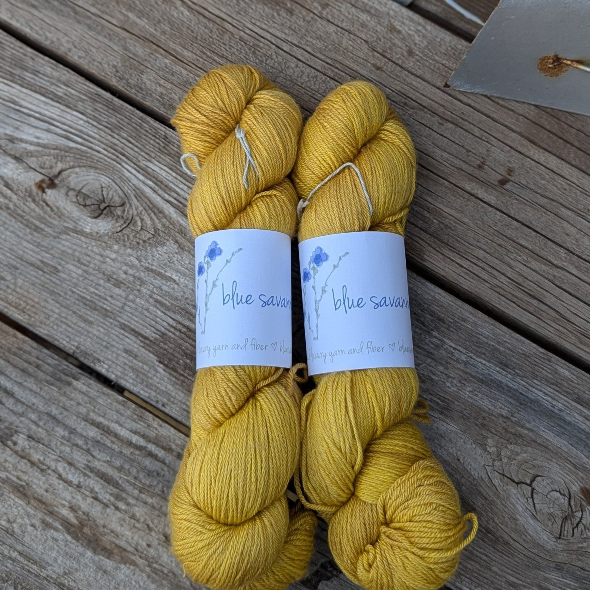 Black Eyed Susan - Merino Silk Fingering Weight Yarn - BlueSavannah