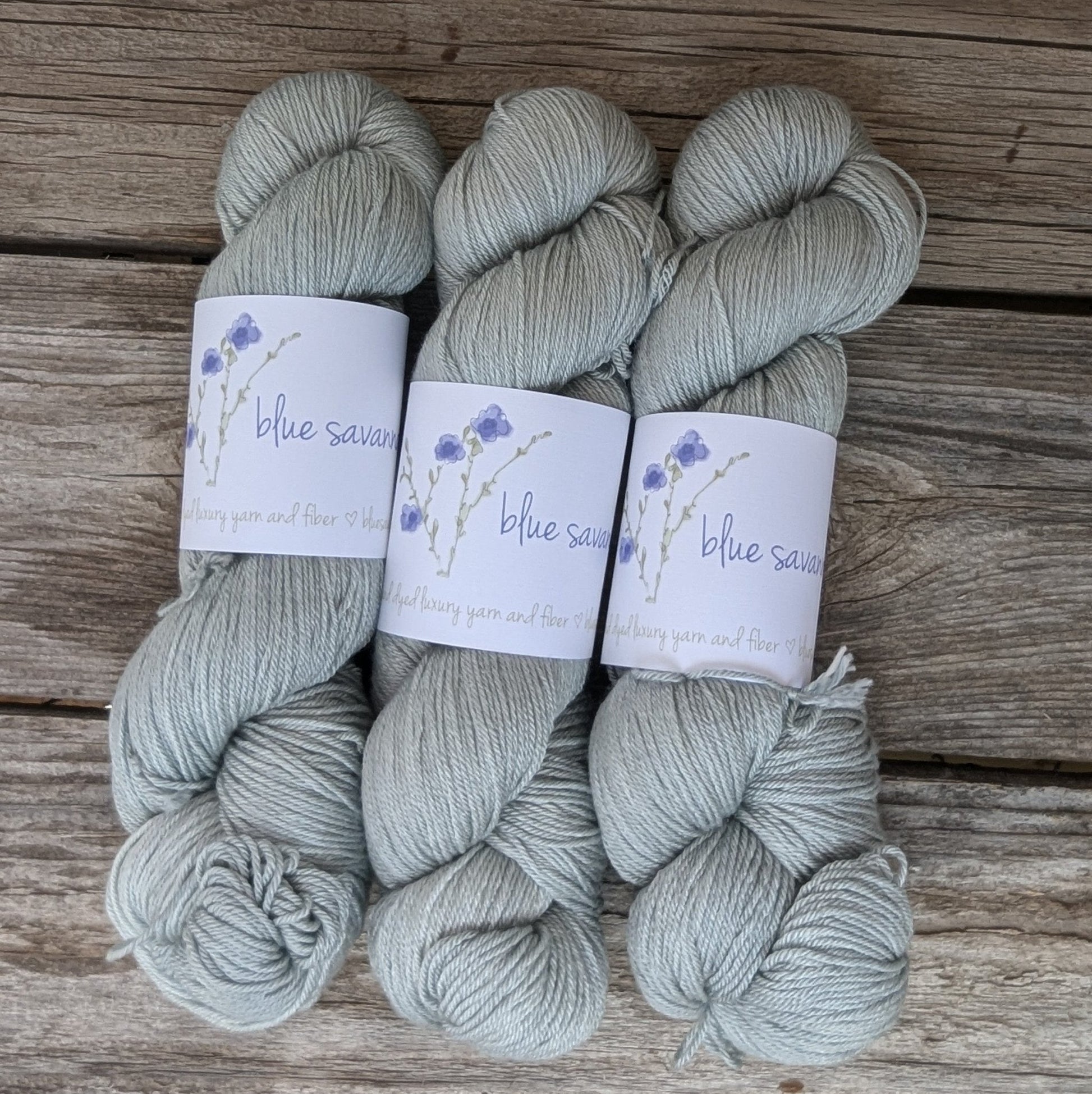 Cameron Sage - Merino Silk Fingering Weight Yarn - BlueSavannah