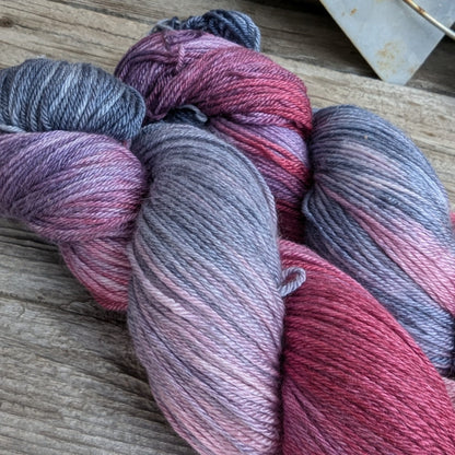 Current Mood: Hydrangeas - Merino Silk Fingering Weight Yarn - BlueSavannah