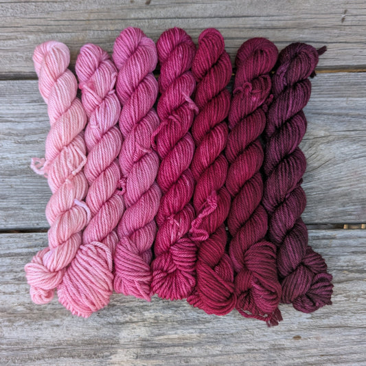 Nankings at Sunset - Merino Cashmere Nylon DK Weight Gradient Set
