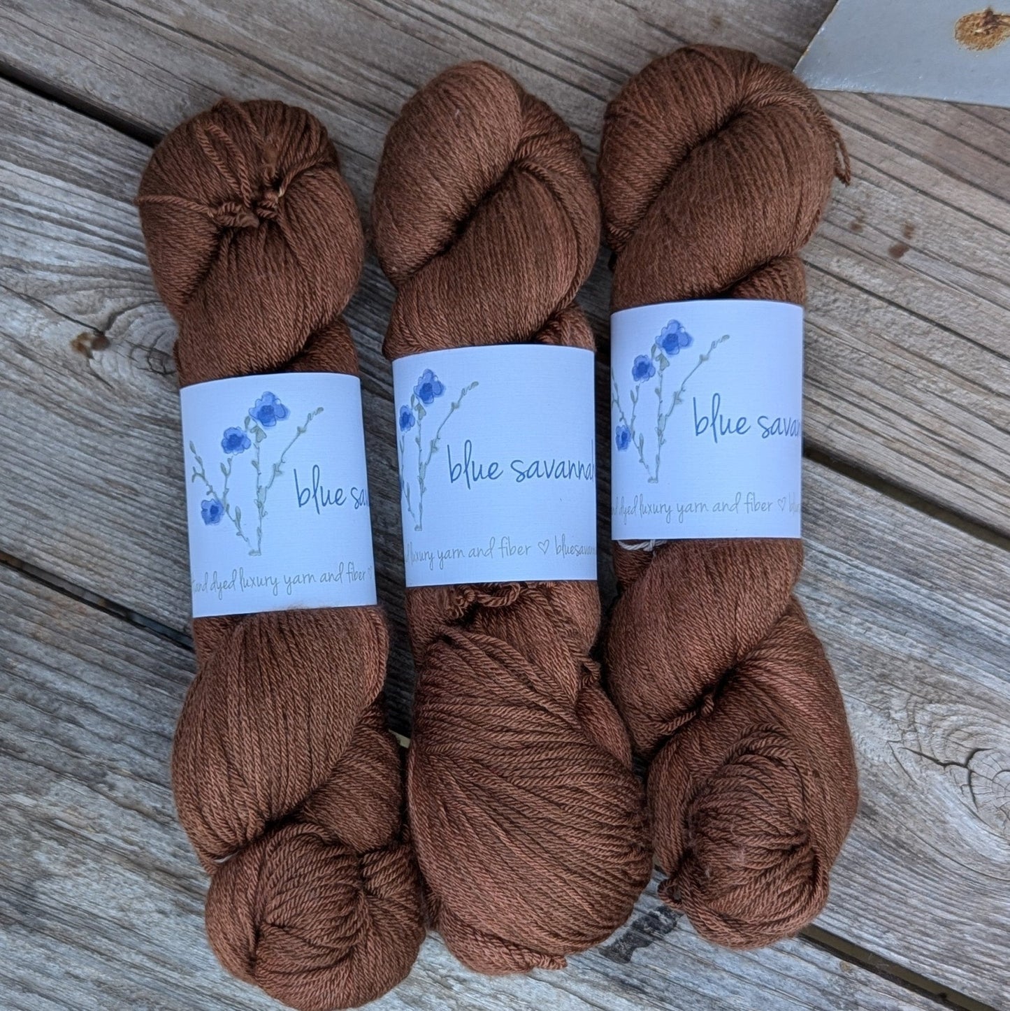 Russet - Merino Silk Fingering Weight Yarn - BlueSavannah